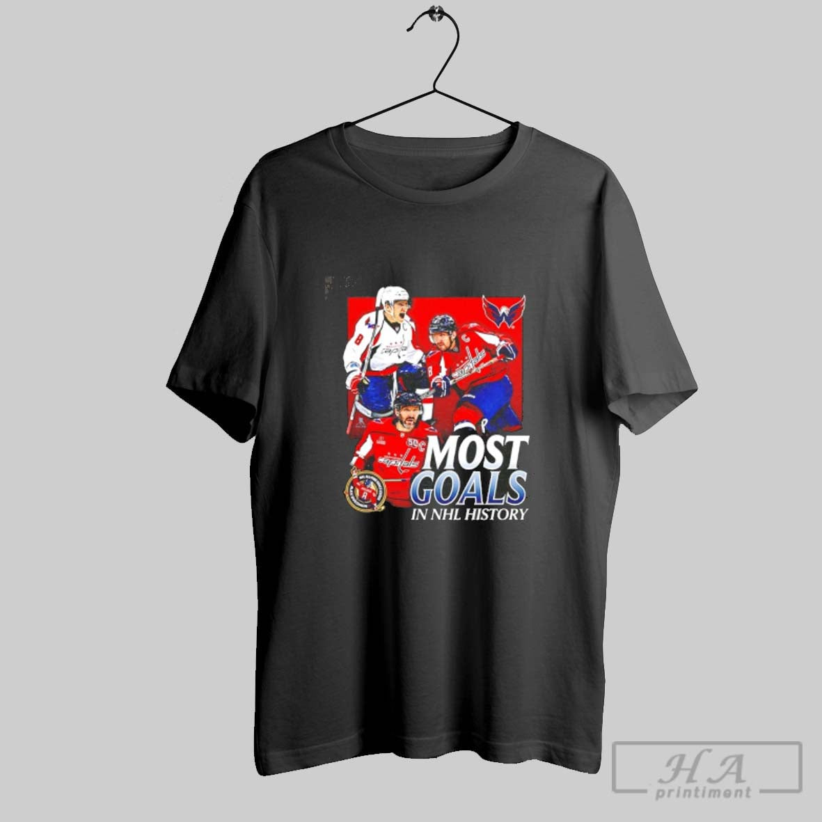 Alexander Ovechkin Washington Capitals Most Goals Evolution 895 Tee