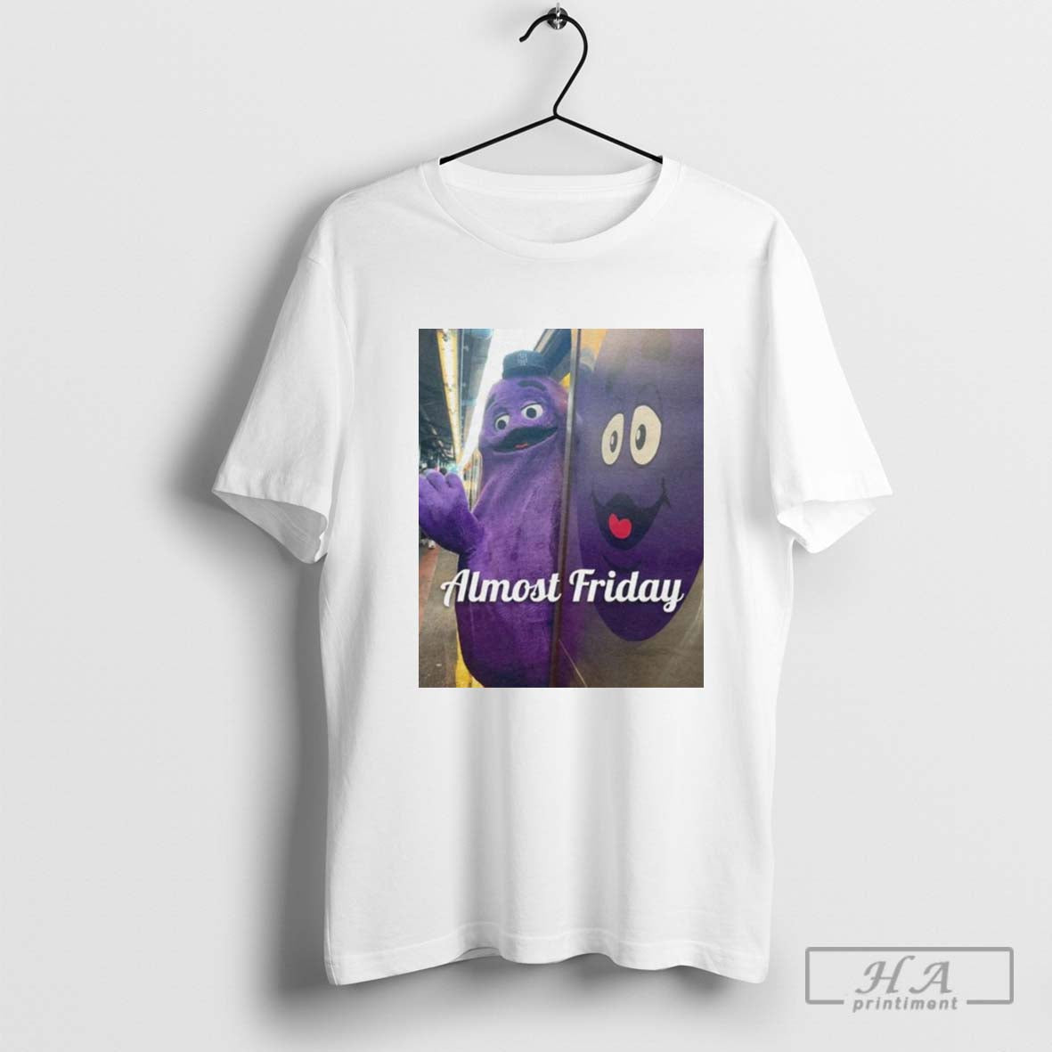 Almost Friday Grimace Subway Sweatshirt Retro Fashion