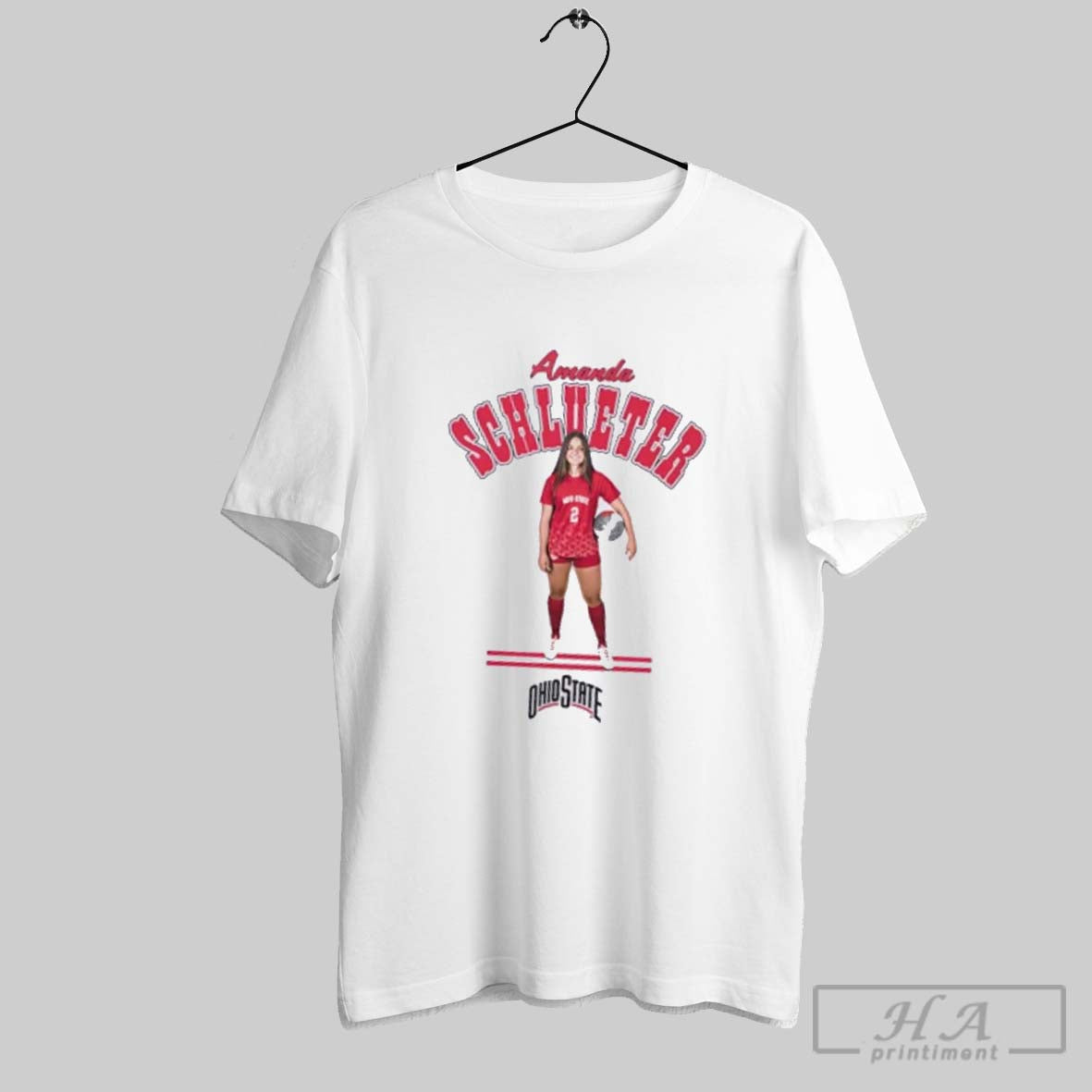 Amanda Schlueter Illustrated Ohio State Soccer Shirt Classic Merch