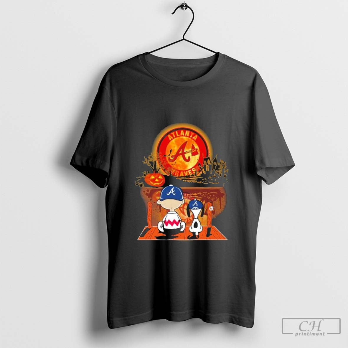 Atlanta Braves Snoopy And Charlie Brown Halloween 2024 Tee Unique