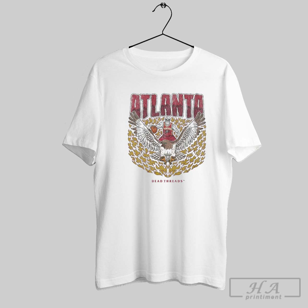 Atlanta Hawks Basketball Dt Skeleton Long Sleeve Trendy Style