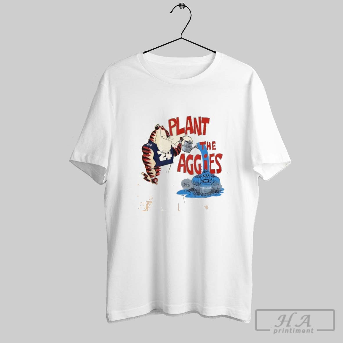 Auburn Tigers Plant Texas Am Aggies Mascot Shirt Retro Look
