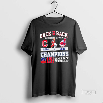 Back 2 Back 2024 25 Al Central Division Champions Cleveland Guardians