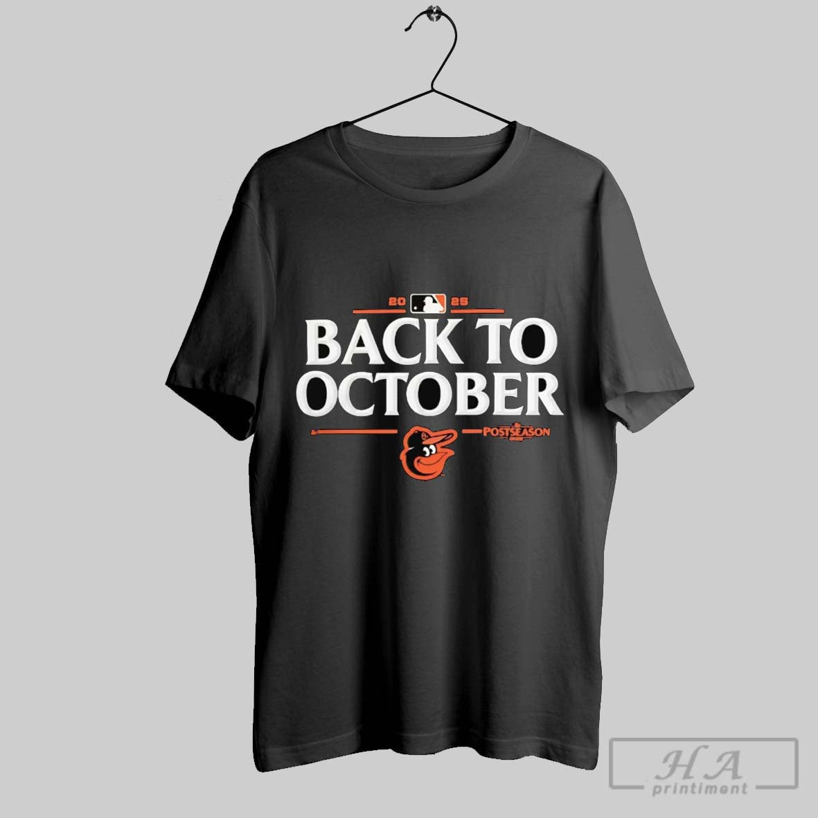 Baltimore Orioles Back To October 2025 Mlb Postseason TShirt Retro Art