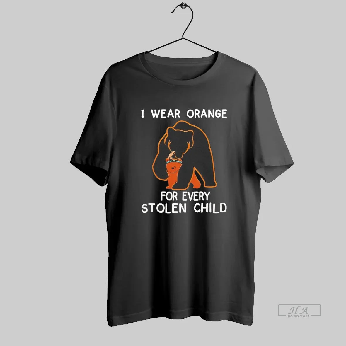 Bear And Cub I Wear Orange Every Stolen Child Shirt Stylish Fashion