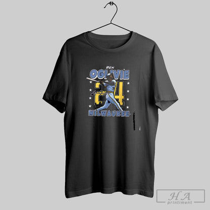 Ben Oglivie Player Milwaukee Brewers Mlb Gritty Signature TShirt