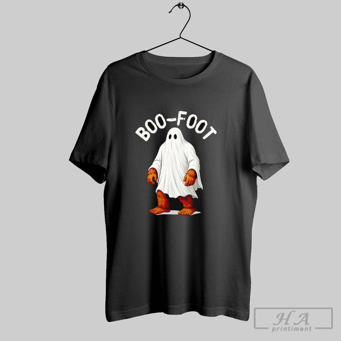 Big Foot Boo Foot Halloween Long Sleeve Vintage Look