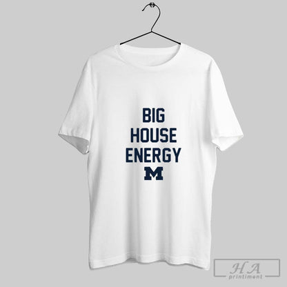 Big House Energy Michigan Wolverines Logo TShirt Vintage Merch