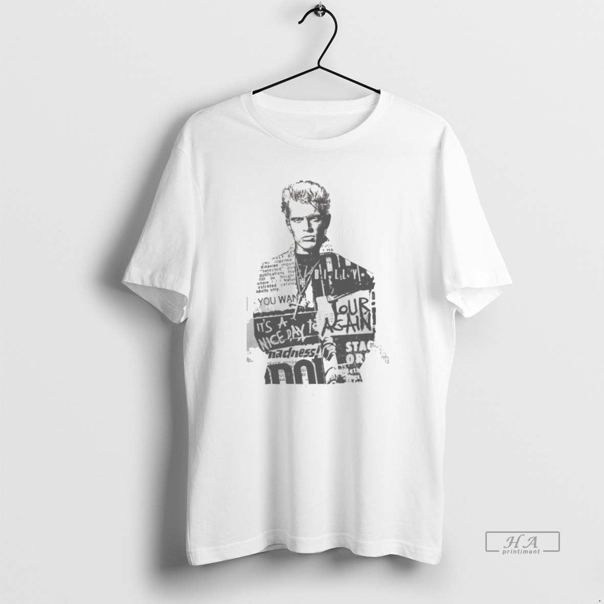 Billy Idol Billy Newspaper Tee Vintage Design