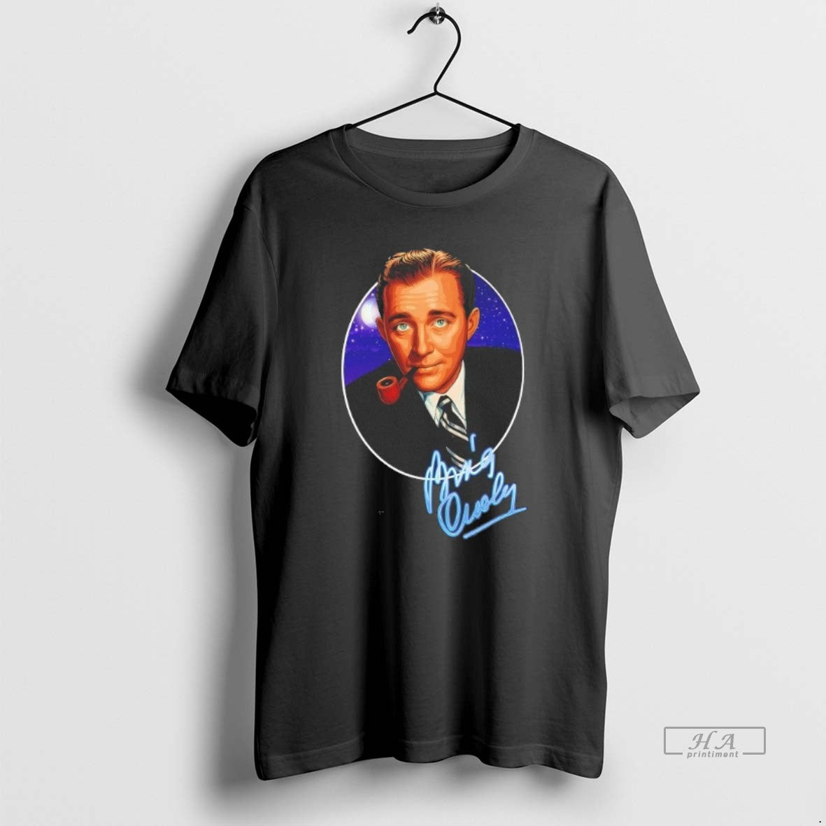 Bing Crosby Pipe Portrait Signature Tee Modern Fashion