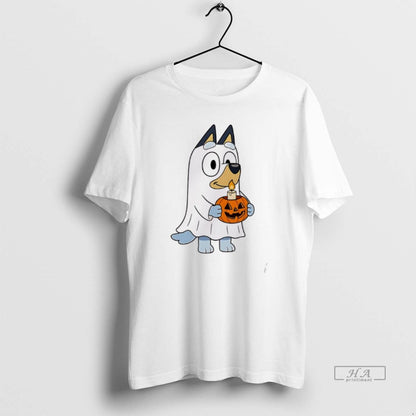 Bluey Halloween Ghost Bluey Pumpkin Cartoon Hoodie Vintage Fashion