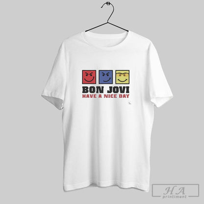 Bon Jovi Merch Have Nice Day Long Sleeve Retro Collection