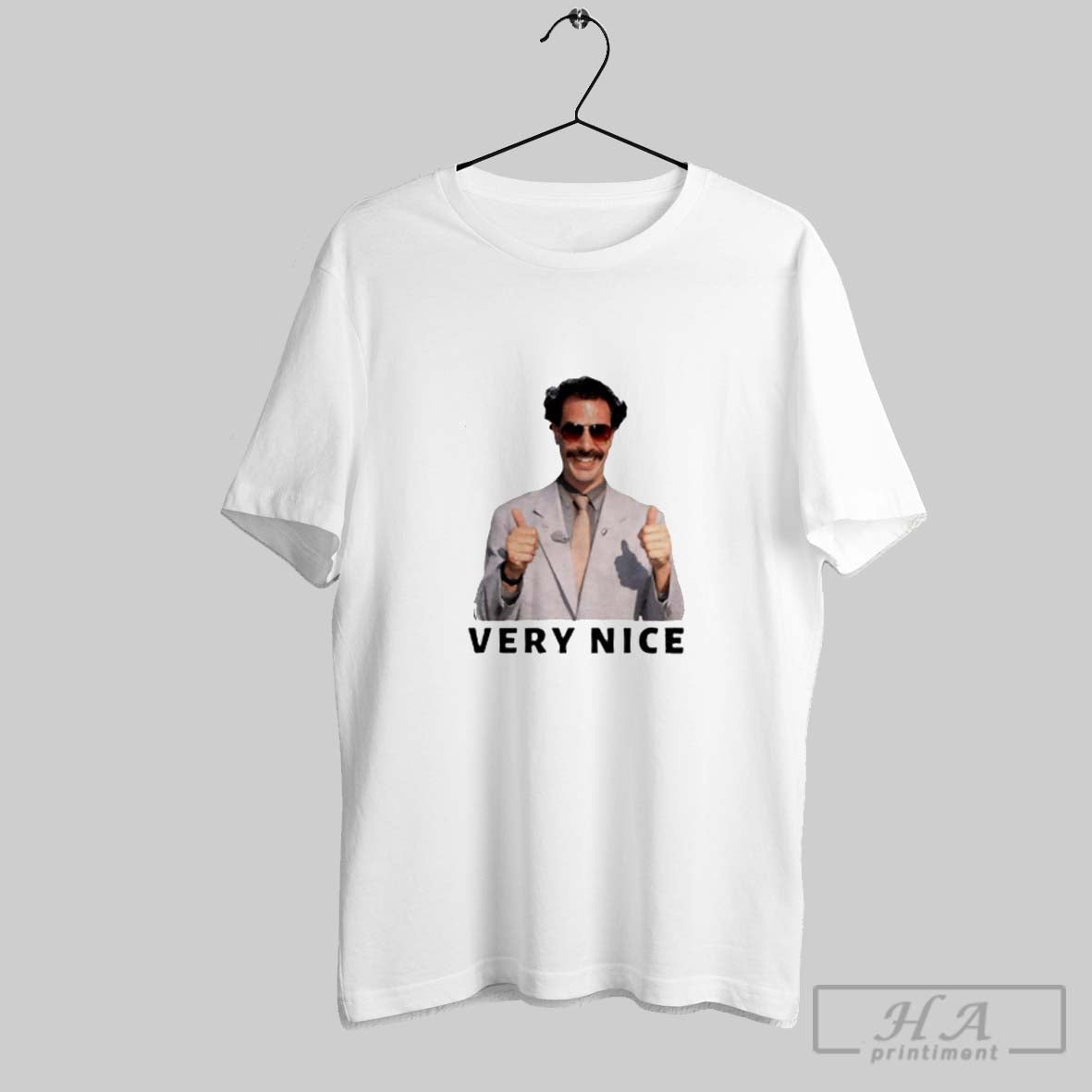 Borat Very Nice Satirical Comedy Meme Shirt Retro Fashion