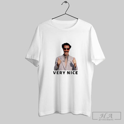 Borat Very Nice Satirical Comedy Meme Shirt Retro Fashion