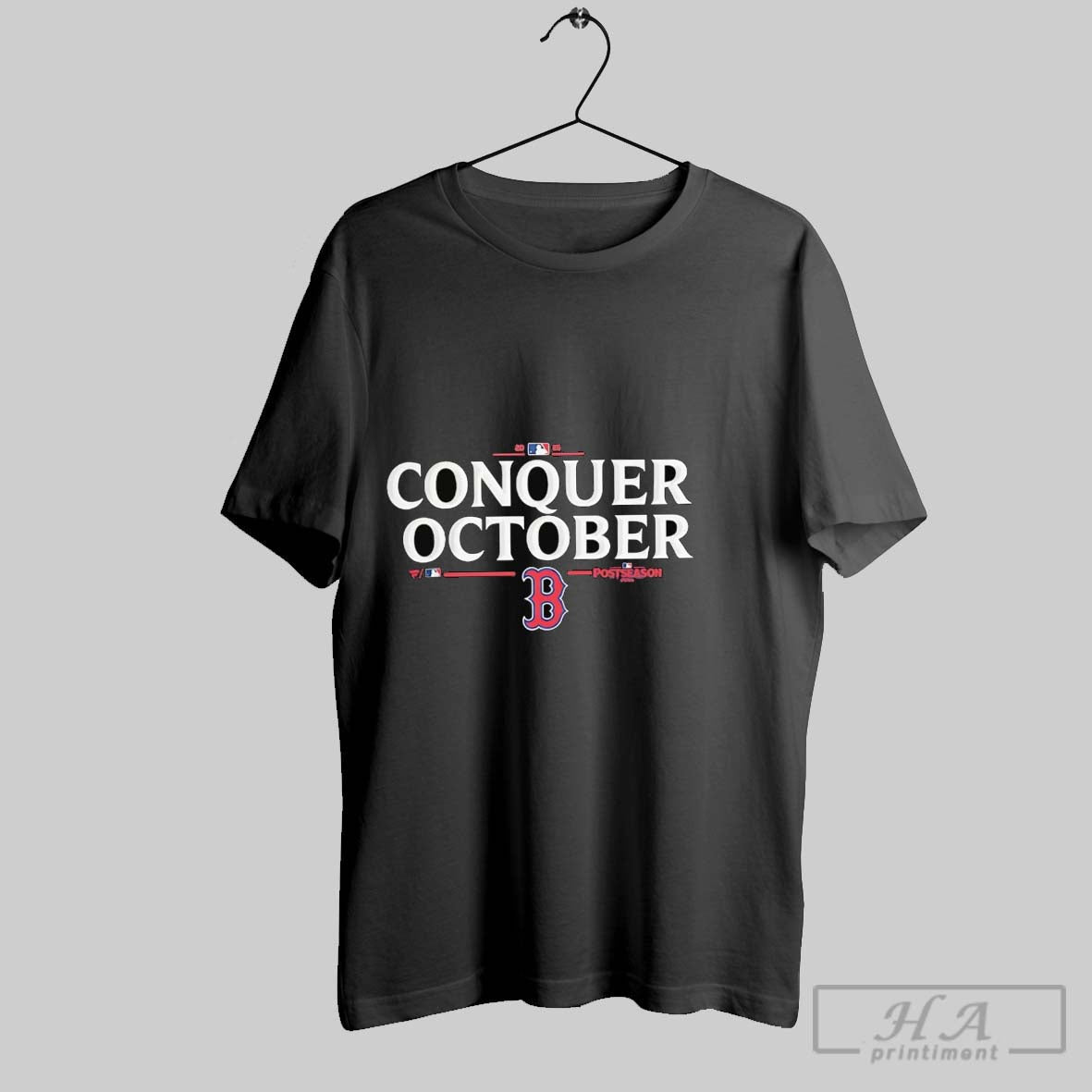 Boston Red Sox Conquer October 2025 Mlb Postseason TShirt Authentic