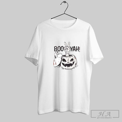 Halloween Boo Yah Pumpkin White S Shirt Exclusive Gift