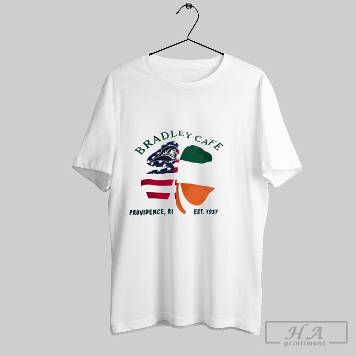 Bradley Cafe Providence Ri Est 1937 Shamrock Usa X Ireland Flag