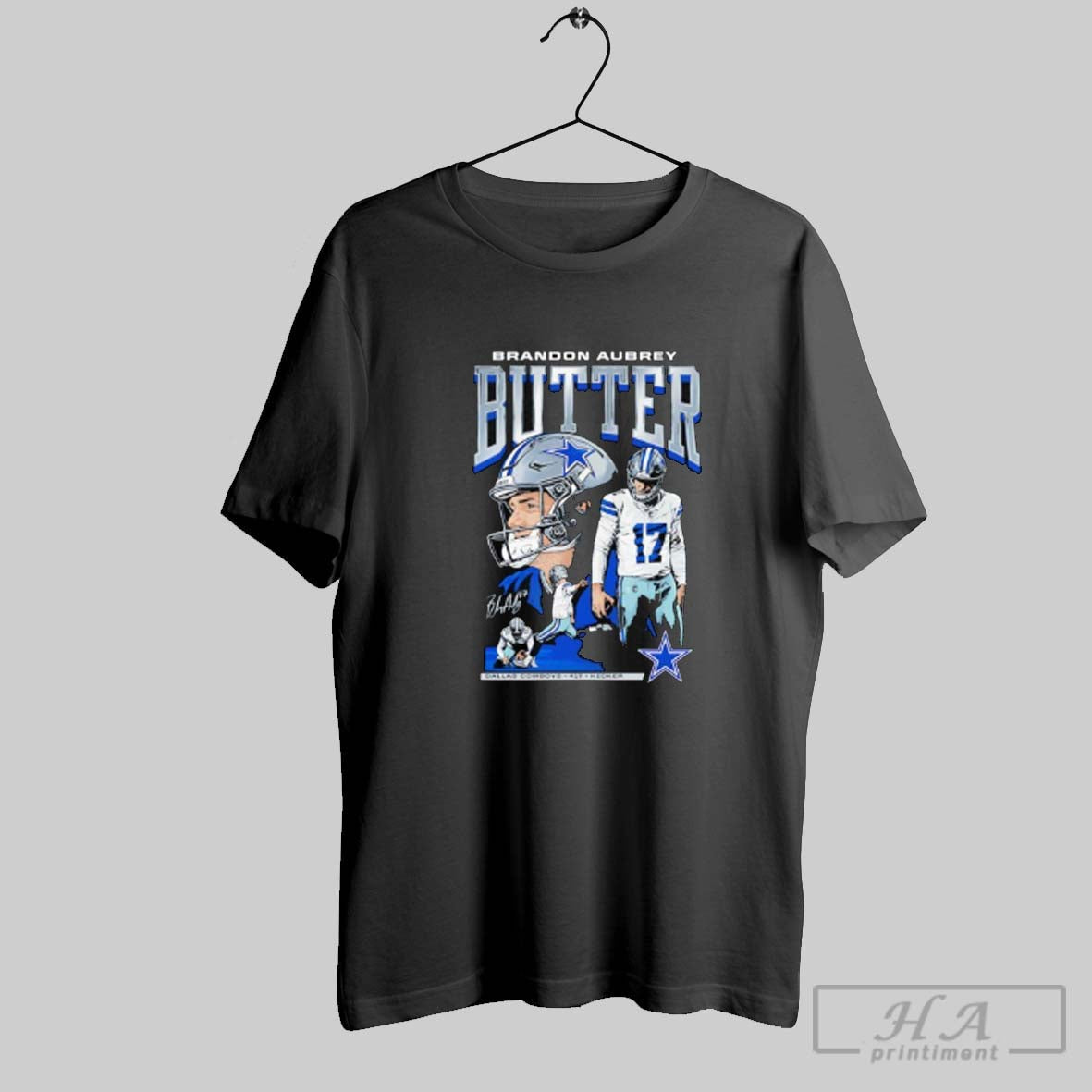Brandon Aubrey 17 Dallas Cowboys Football Signature Sweatshirt Retro