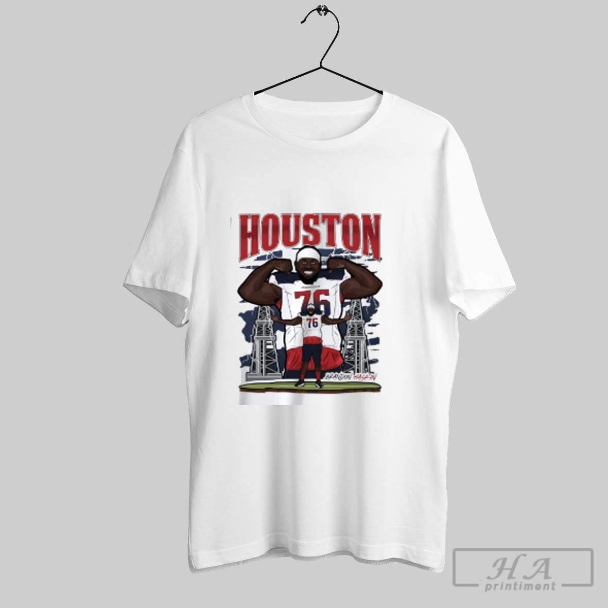 Brandon Haskin Houston Roughnecks Long Sleeve Authentic Look