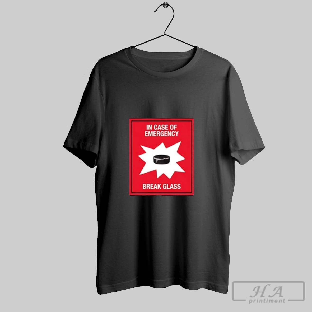 Break Glass Hockey Case Emergency Shirt Designer Style