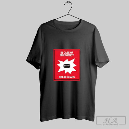 Break Glass Hockey Case Emergency Shirt Designer Style