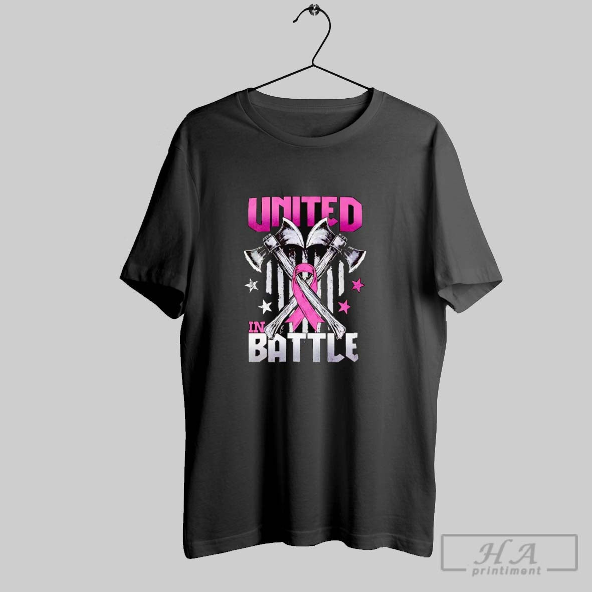 Breast Cancer United Battle Us Flag Long Sleeve Authentic Style