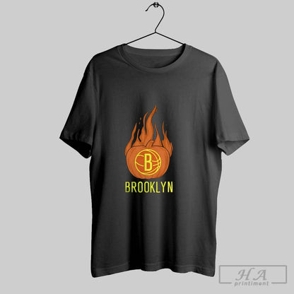 Brooklyn Nets Flaming Pumpkin Halloween 2025 Shirt Stylish Apparel
