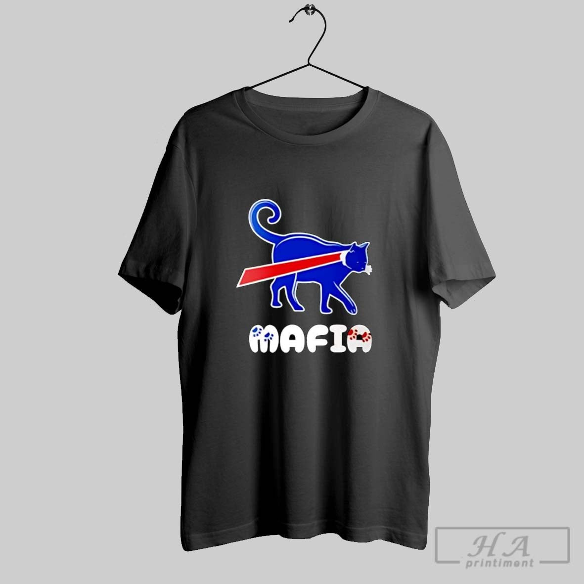 Buffalo Cat Mafia Tee Trendy Art