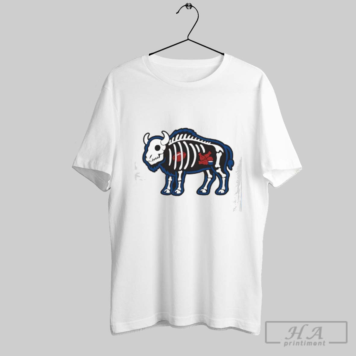 Buffalo Skeleton Football And Food Tee Trendy Outfit