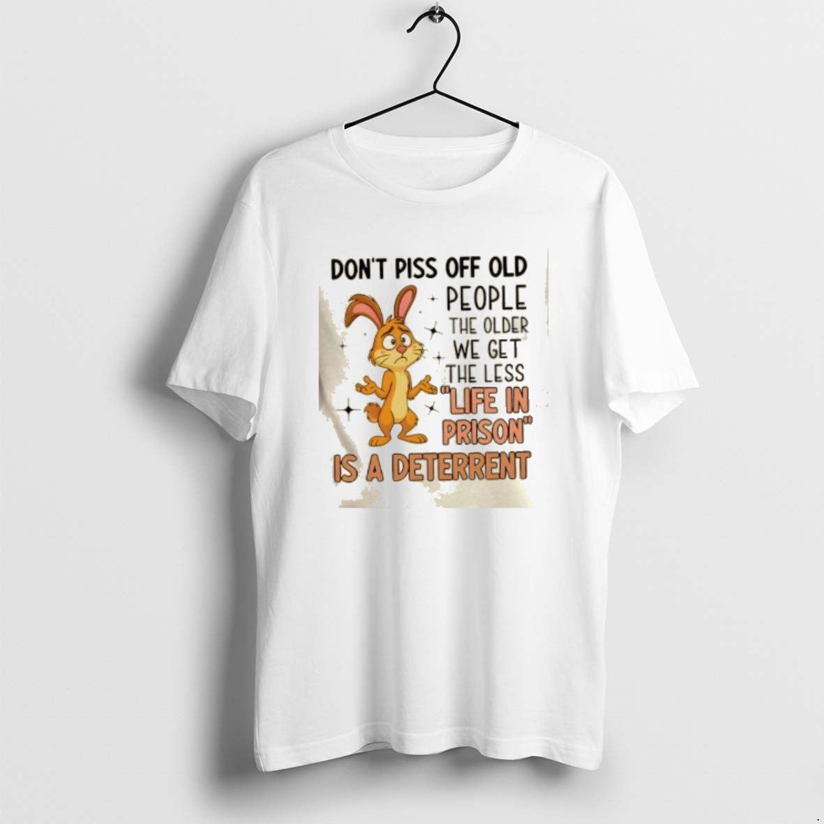 Bunny Dont Piss Off Old People Older We Get Less Life Tank Top Retro
