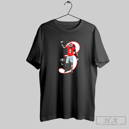 Cj Allen Number 3 Georgia Bulldogs Football Breakthrough V Neck Long