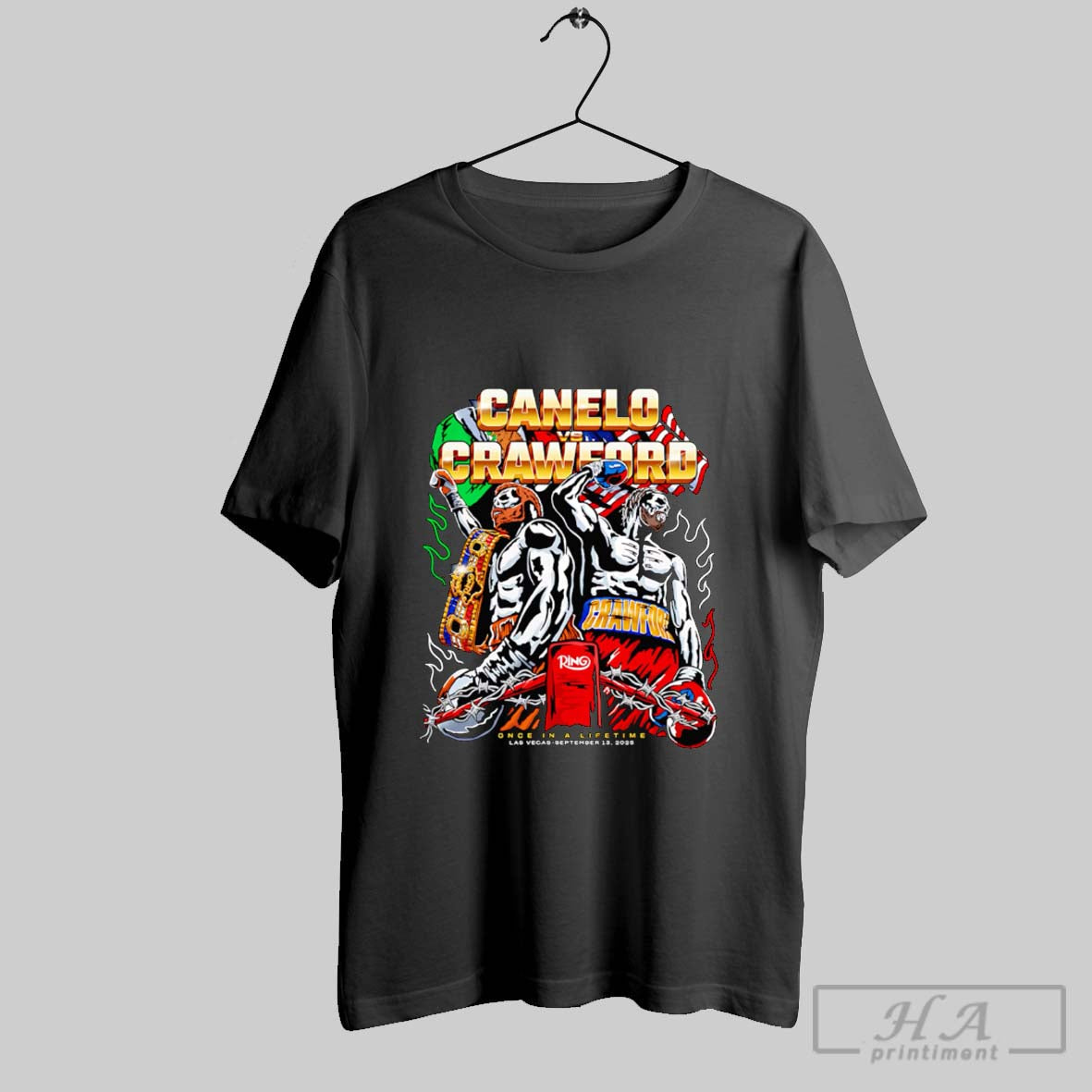 Canelo Vs Crawford Warren Lotas Once Lifetime Shirt Classic Art