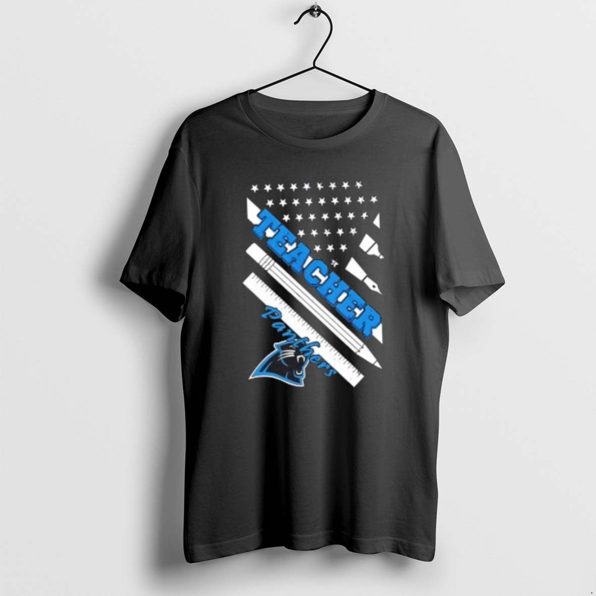 Carolina Panthers Football X Teacher American Flag Shirt Trendy