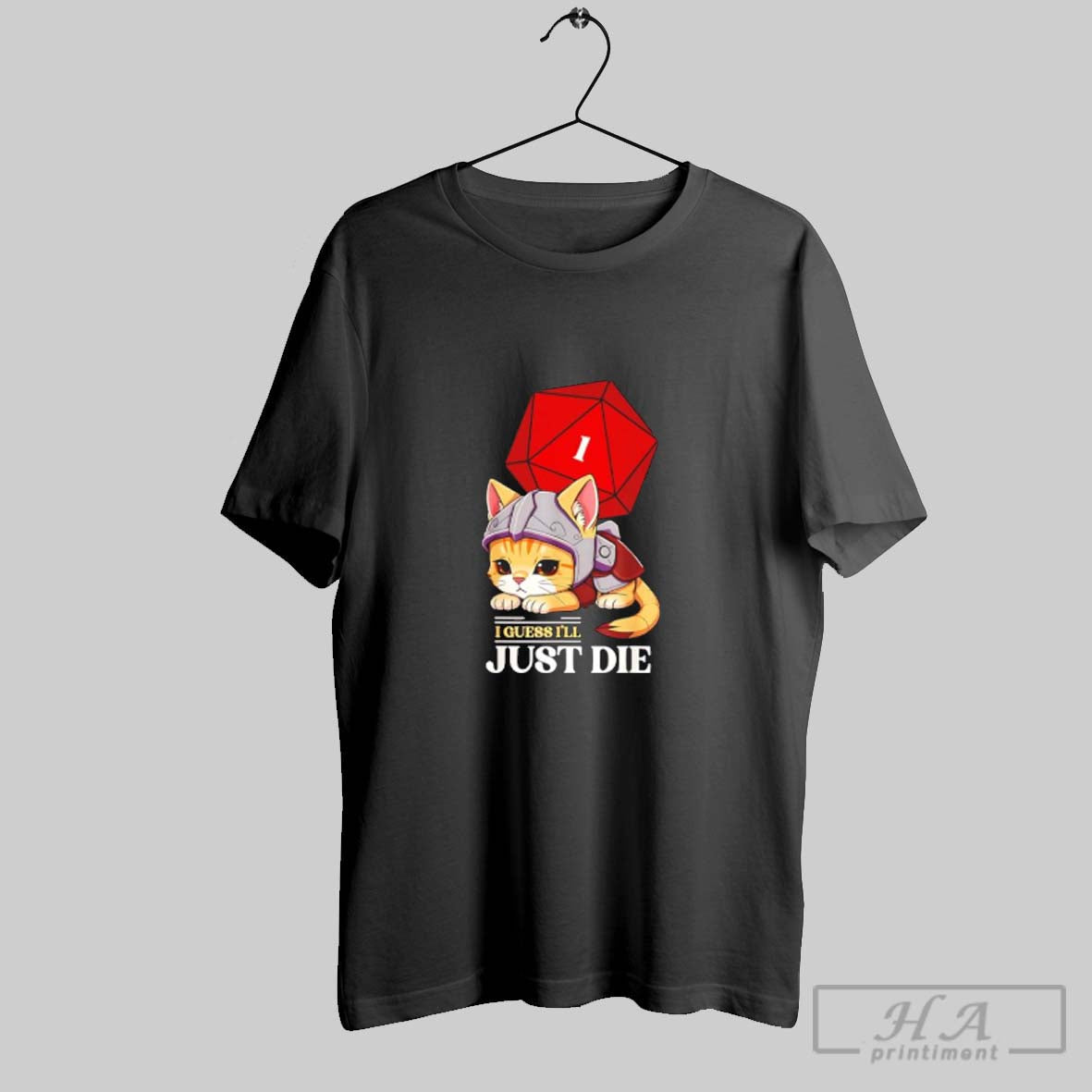 Cat I Guess Ill Just Die Dungeon And Dragon Dice Tank Top Retro Outfit