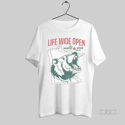 Cboystv Life Wide Open North Star State Bear Long Sleeve Premium