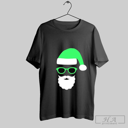 Celtic Green Santa Face Silhouette Sweatshirt Unique Apparel