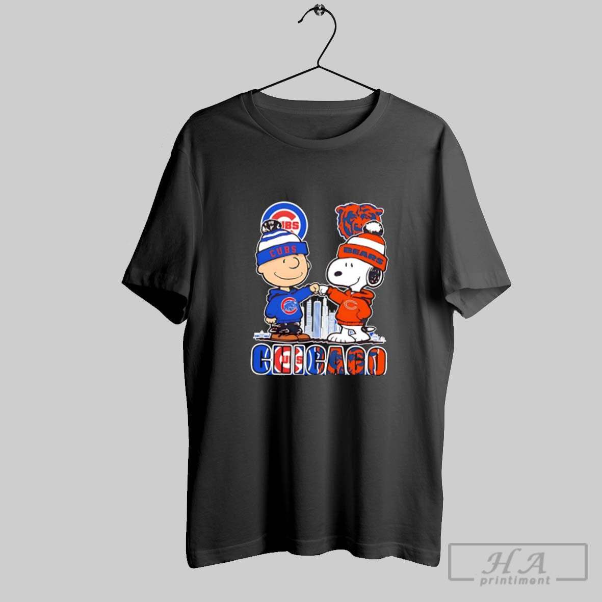Charlie Brown And Snoopy X Chicago Cubs And Chicago Bears Sweatshirt
