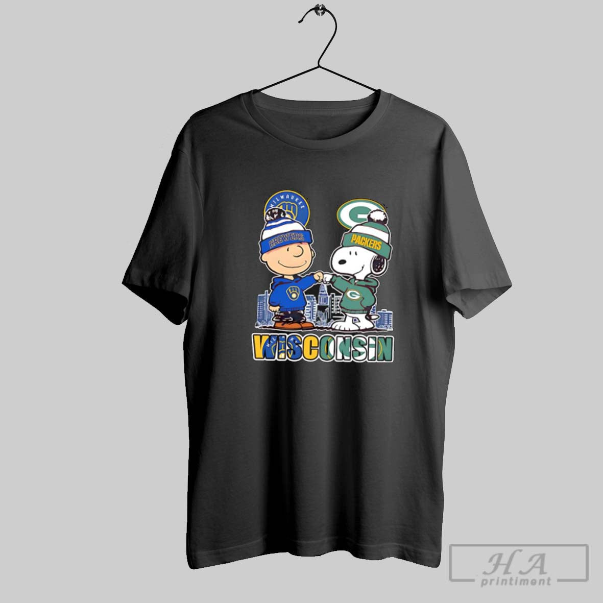 Charlie Brown And Snoopy X Milwaukee Brewers Green Bay Packers