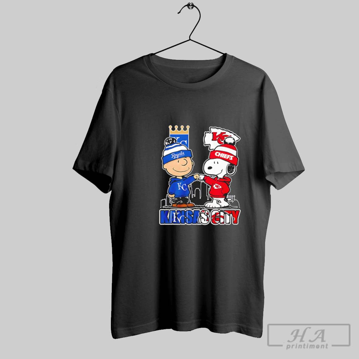 Charlie Brown Bump Hands Snoopy Kansas City Royals And Chiefs