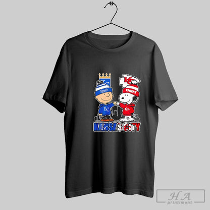 Charlie Brown Bump Hands Snoopy Kansas City Royals And Chiefs