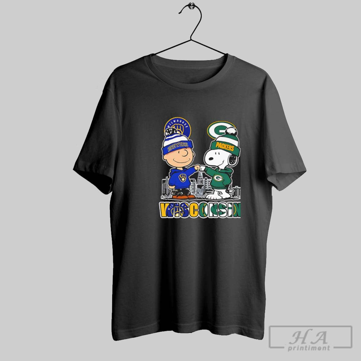Charlie Brown Bump Hands Snoopy Wisconsin Milwaukee Brewers And Green