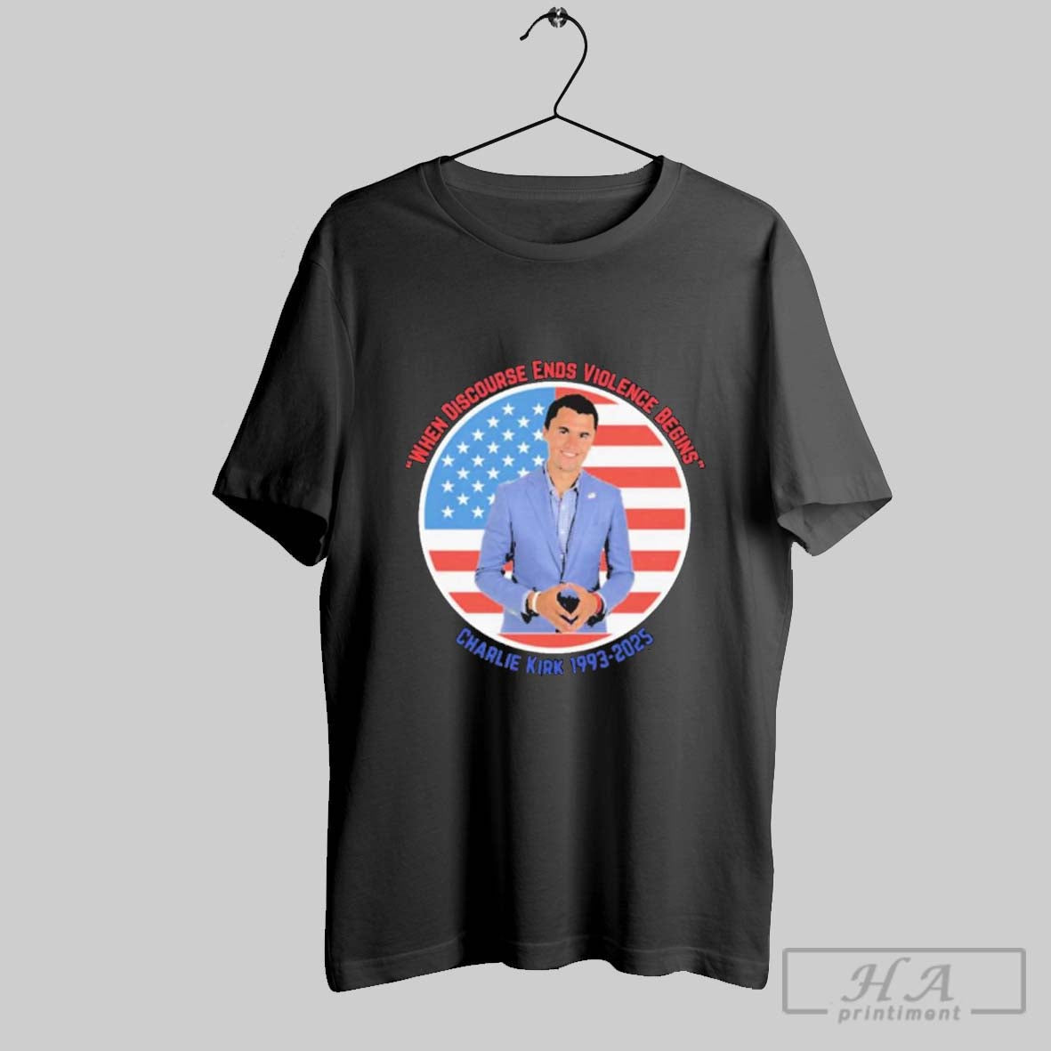 Charlie Kirk 1993 2025 When Discaurse Ends Violence Begins Shirt
