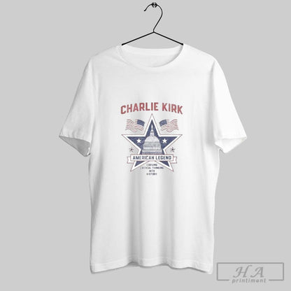 Charlie Kirk American Legend Carving Critical Thinking Shirt Premium