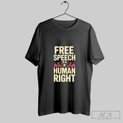 Charlie Kirk Free Speech Is Human Righ Shirt Elegant Merch