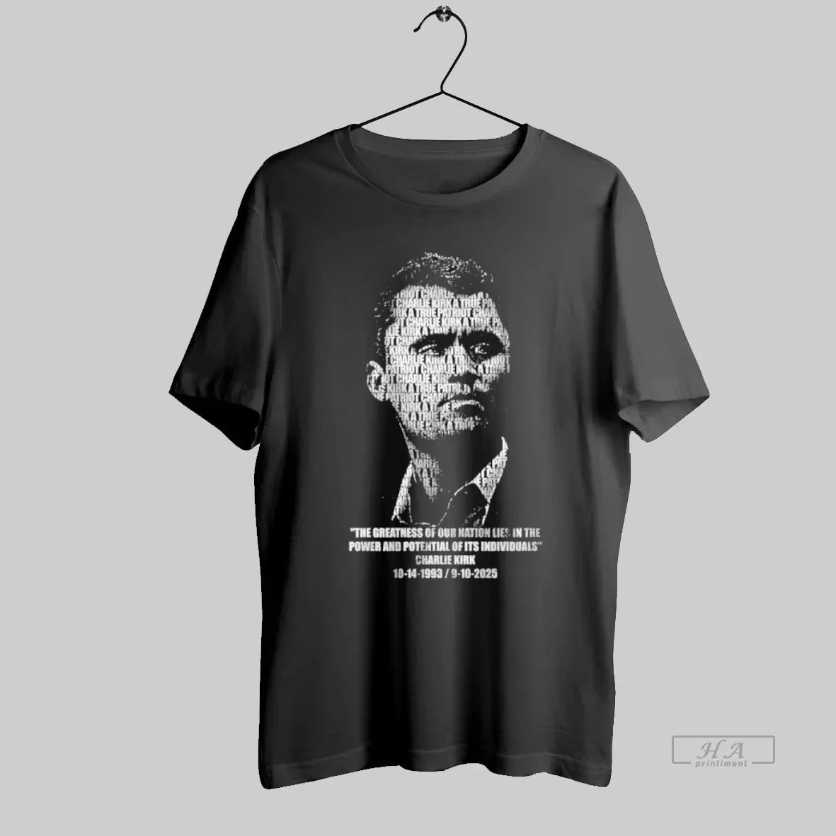 Charlie Kirk Greatness Our Nation Lies Power 1993 2025 Tee Exclusive