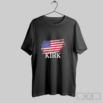Charlie Kirk Usa American Flag Shirt Elegant Outfit