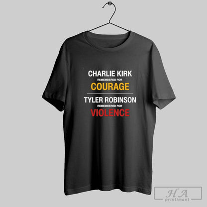 Charlie Kirk And Tyler Robinson American Hero Vs Violence Hoodie