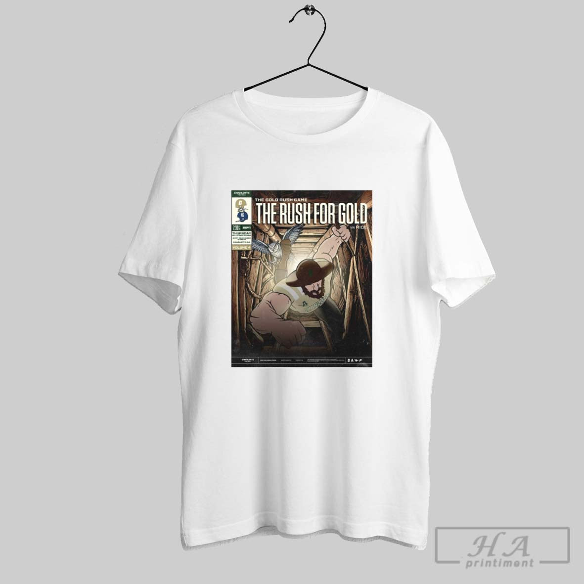 Charlotte 49Ers Vs Rice Owls Gold Rush Game Rush Gold September Shirt