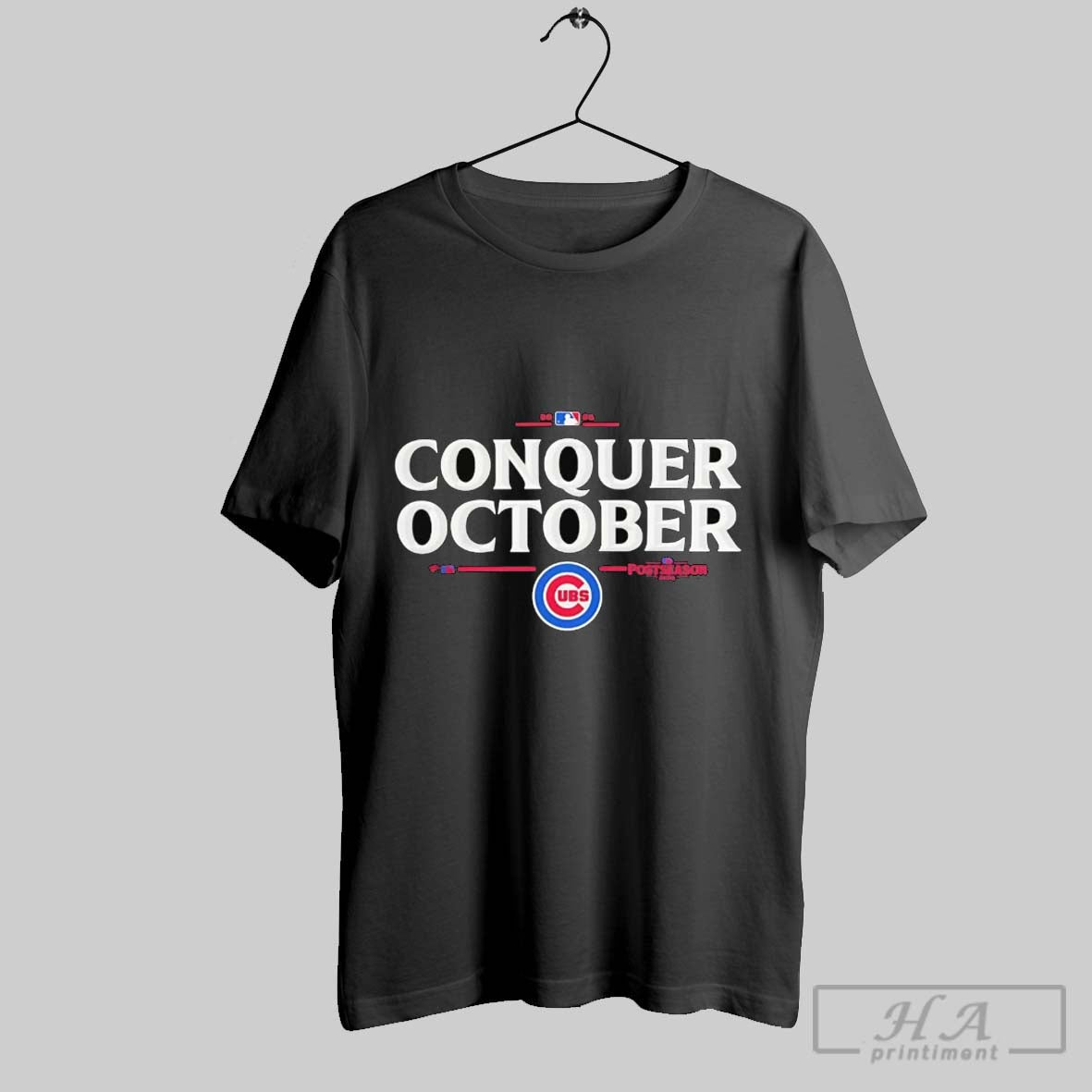 Chicago Cubs Conquer October 2025 Mlb Postseason Tee Premium Look