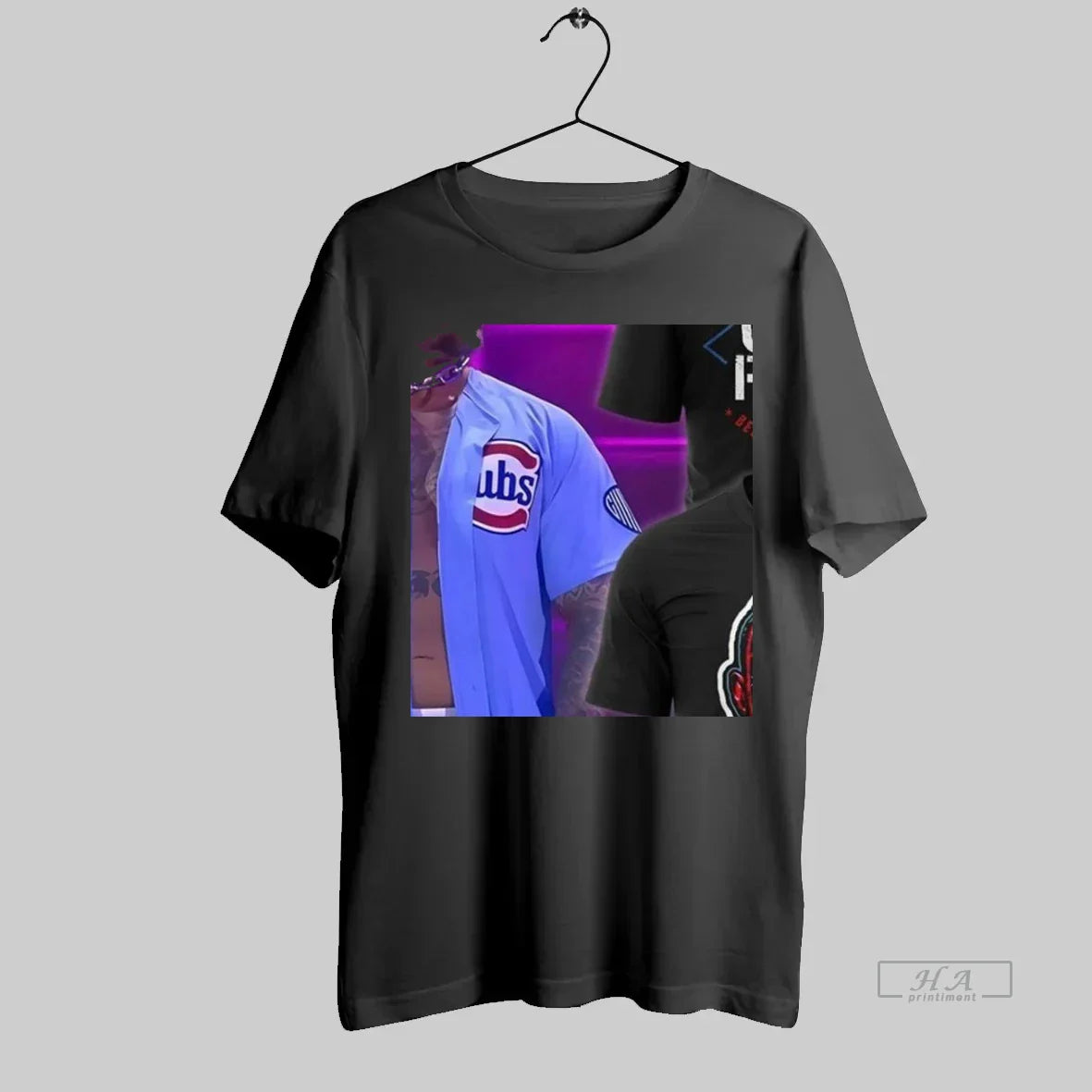 Chicago Cubs X Cm Punk Best World Two Sided Mockup Two Side Tee